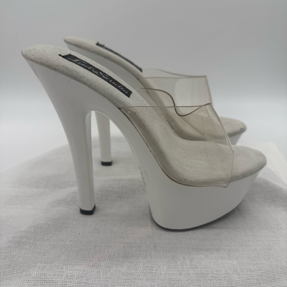 Lady Studio White and Clear High Heel